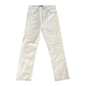 Levi's Made & Crafted 501 Crop Jeans Womens 24/26 White High Rise Button Fly